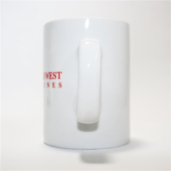 NORTHWEST AIRLINES Coffee Mug White with Red Text Simple Design EUC (No Returns) - Picture 2 of 8
